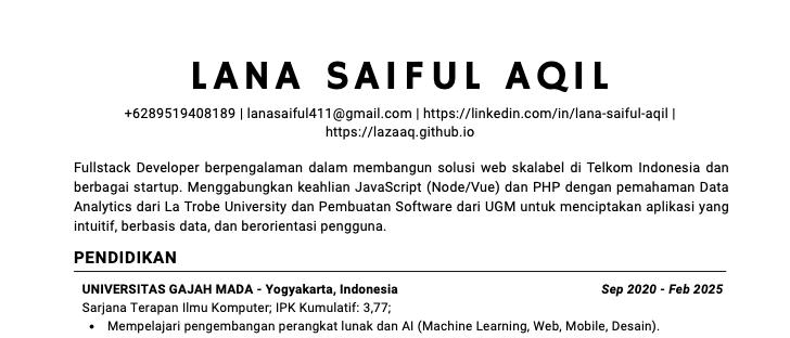 CV